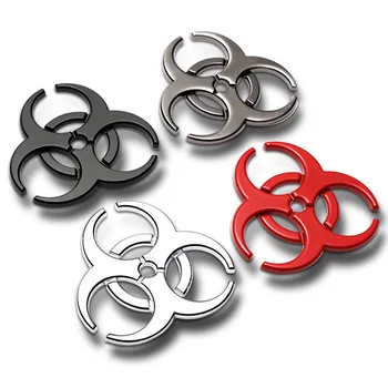 

Metal Agents of SHIELD Biohazard Car Emblem Stickers Decoration BIOLOGICAL HAZARD Car Styling Accessories Decals