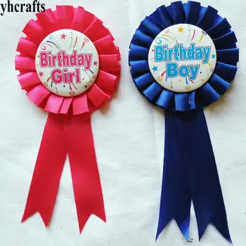 

1PC/LOT,7.2cm Happy birthday girl boy brooch Badge Fashion pins Birthday party favor,Birthday gifts Goody bag Wholesale OEM