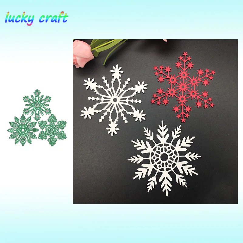 

3pcs Snowflake Christmas Metal Cutting Dies for DIY Scrapbooking Embossing Paper Card Album Decoration Crafts Dies Cut 2019