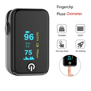 

Fingerclip Pluse Oximeter Black OLED Fingertip Oximeter Blood Oxygen Saturation Pluse Heart Rate Monitor Home Health Detector