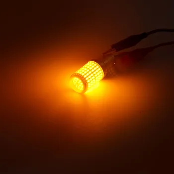 

Universal DC12V 2pcs 3014 Chips 144SMD 12V 24V CANbus Car LED Light Error Free T20/1156 Yellow Car Styling Accessories