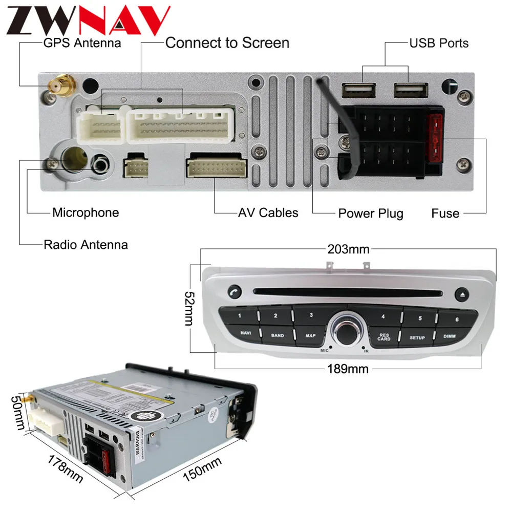 Perfect Quad core Android 9.1 Car Stereo DVD Player GPS Glonass Navigation for Renault Megane 3 Fluence Video Multimedia Radio head unit 3