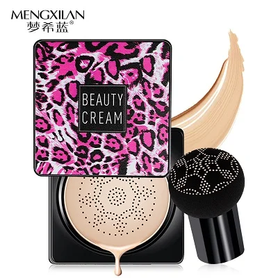 MENGXILAN солнцезащитный крем на воздушной подушке BB CC крем-консилер увлажняющий тональный крем отбеливающий для лица красота макияж корейская косметика - Цвет: leopard print 2