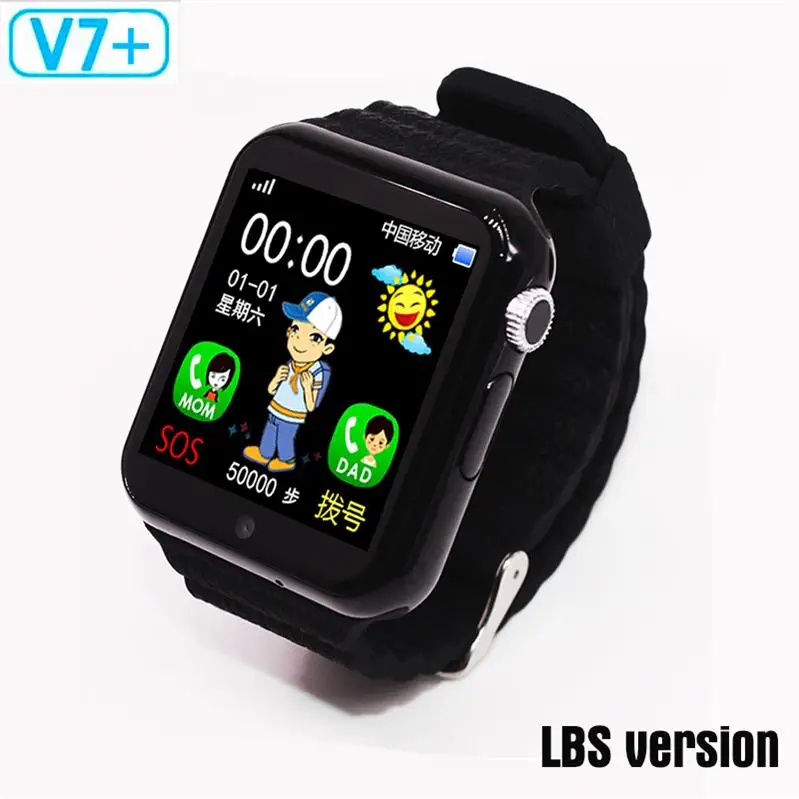 696 V7K Bluetooth умные часы для детей gps для мальчиков и девочек поддержка SIM/TF набора вызова Push сообщения Детские Смарт-часы сенсорные часы с камерой V7 3k - Color: V7 black