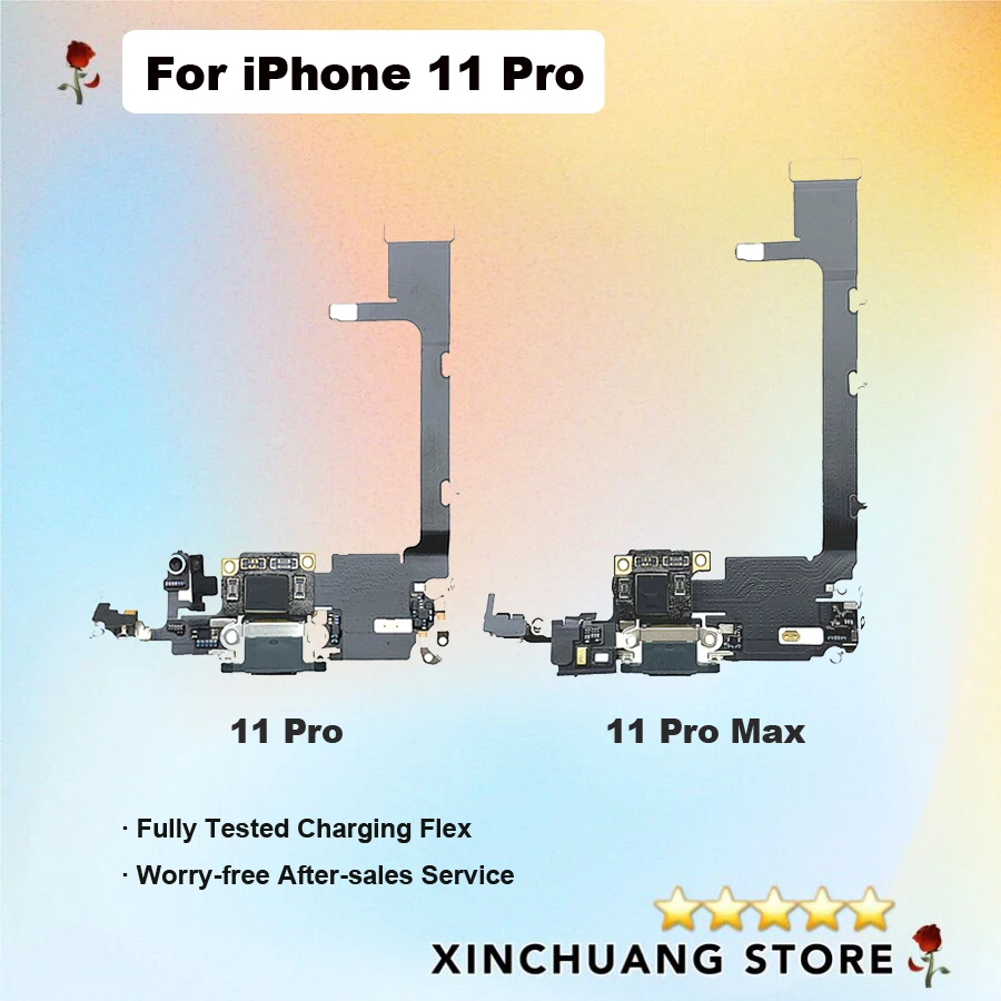 Оригинальный цветной зарядный порт USB док разъем гибкий кабель для iPhone 11 с