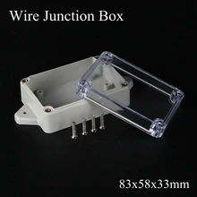 83x58x35mm ABS Plastic IP65 Waterproof Wire Junction Box Clear Outdoor Case Transparent Connector Project Box Mounted Enclosure