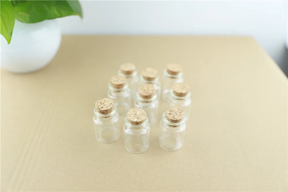 24pcsLot 15ml DIY Mini Wishing Glass Bottles Cork Crafts Jars Cork Stopper 3040mm Transparent Empty Glass Bottle Gift (10)