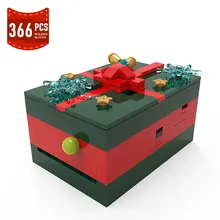 

MOC Creative Christmas Gift Card Decryption Box Building Blocks Puzzle Difficult Brain-burning Variety Bricks Toys for Children