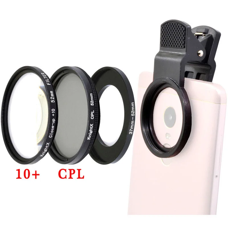 mobile phone camera lens KnightX Universal Neutral Density ND smartphone Camera filter 52MM macro lens for  phone  mobile android cellphone cell phone lens kit Lenses