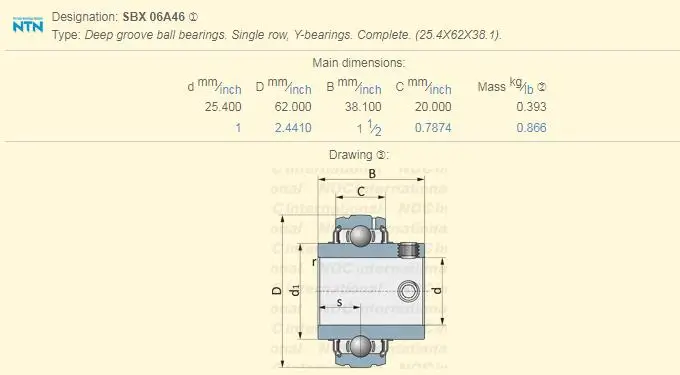 NTN Printing Machine Deep Groove Ball Bearing SBX06A46