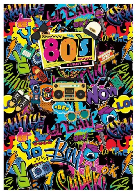 MEHOFOTO Hip Hop Back to 80s Themed Adult Birthday Party Decorations Banner Photo Studio Booth Background Graffiti Disco Personalized Portrait Backdrops for Photography 7x5ft