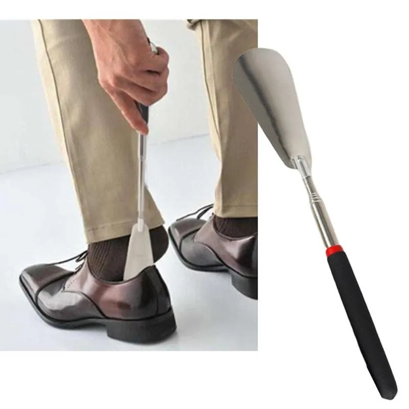 75cm Professional Long Adjustable Handle Shoe Horn Stainless Steel Shoehorn 