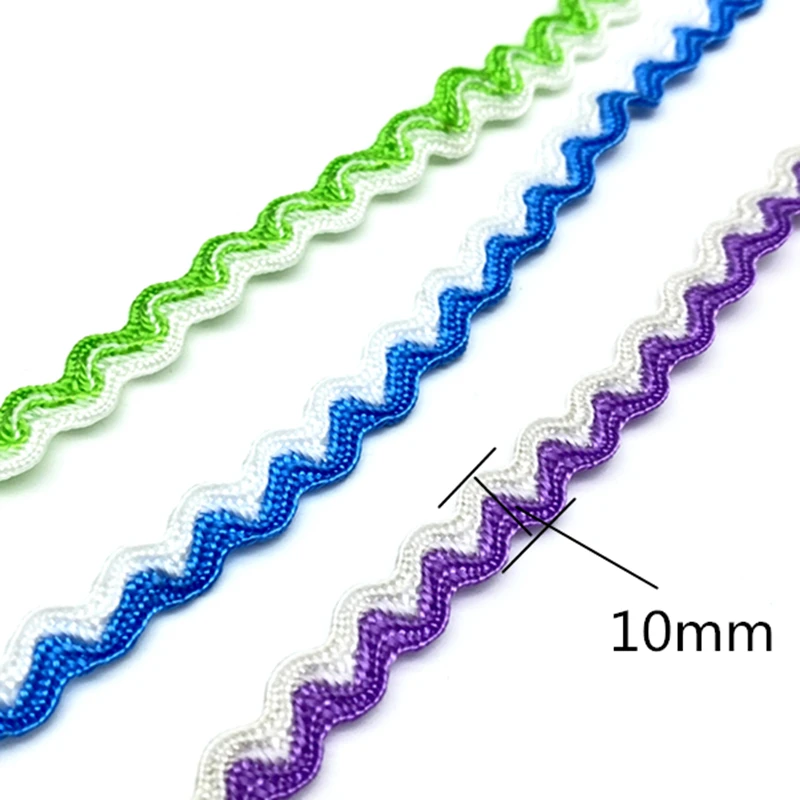 Ribbon Decoration Ribbon Supplies Sewing Ribbon Lace Trim Ribbon 5 yards Double Color S Shaped Curve Wavy Lace Trim Ribbon For Handmade DIY Sewing Craft Wedding Costume Hat Pillow Decorations