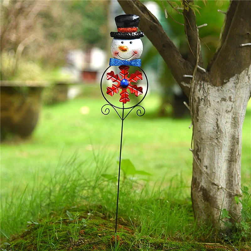 Garden Stakes Decor Ironwork Insert Metal Flower Wind Spinner Ornaments Kinetic Art Plug-in Outdoor Yard Wind-turned | - Цена: 272,38 - 308,04 руб.