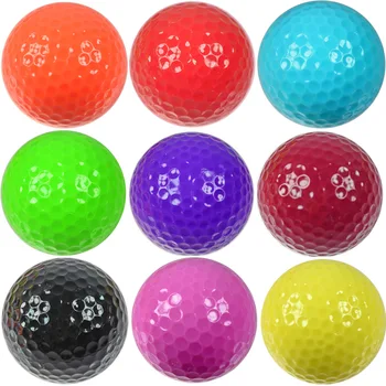 

Professional 2 Layer Structure Colorful Golf Balls Swing Putter Club Match Level Training Ball Gift Rainbow Ball