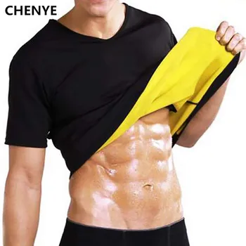 

Plus Size S-5XL Men Neoprene Shirt Shaperwear Waist Traine Sauna Suit Sweat Vest Body Shaper Cincher Corset Slimming T-Shirts