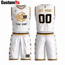 Принимаем Индивидуальные Имя и номер цифровая печать быстросохнущая баскетбольная форма Camiseta Baloncesto