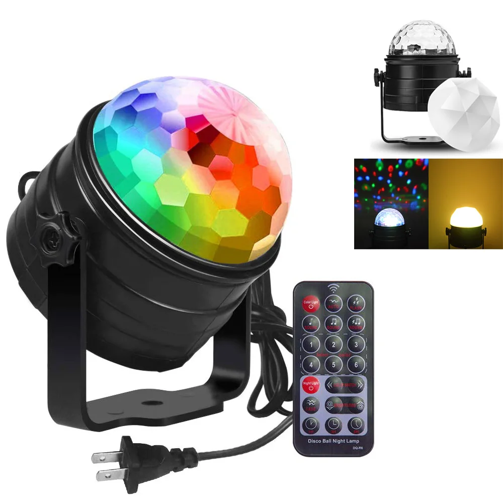 

ZK20 Sound control LED disco light DJ party KTV stage light night lamp family room Portable KTV Ambient Lights Music Laser Ball
