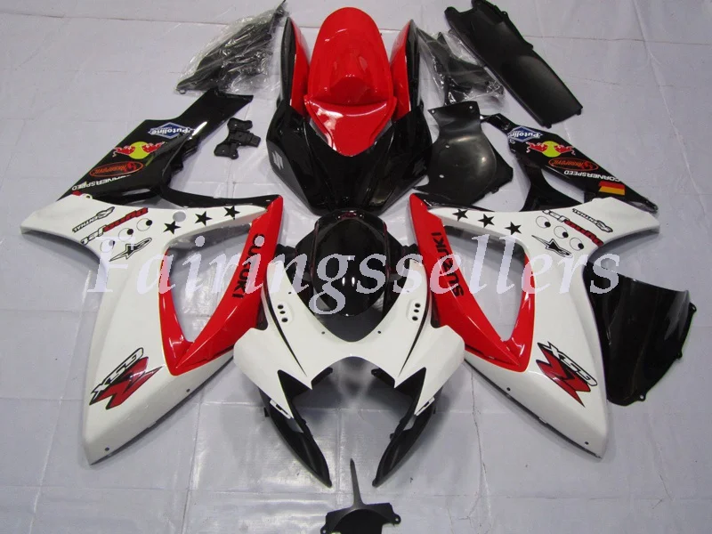 

New ABS Plastic Fairings Kit Fit For Suzuki GSXR600 GSXR750 GSX-R600 R750 K6 2006 2007 Injection Mold Red Star