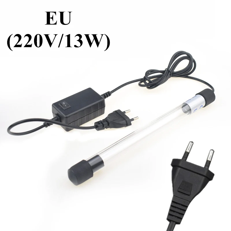 5 110/220V Погружной аквариумный UV светильник стерилизатор Пруд аквариум бактерицидные лампы с чистой стерилизационная лампа 5/7/9/11/13 Вт Прямая - Цвет: 5