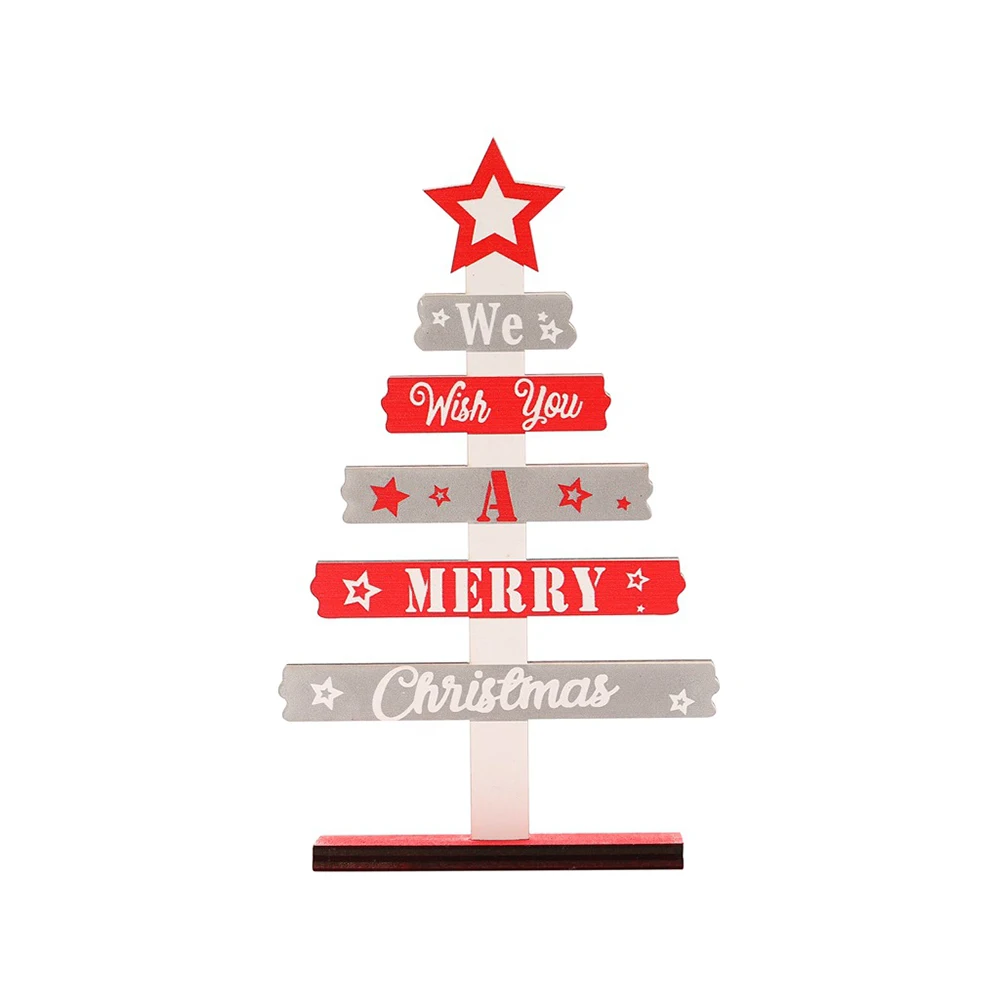 Декор рождественской елки Деревянные Подвески, подвесные украшения Рождественские украшения для дома год Deco Noel подарок Natal DIY - Цвет: C