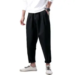 Брендовые мягкие повседневные шаровары для мужчин Jogger брюки для мужчин фитнес брюки мужские китайские традиционные Harajuku 2019 летняя одежда