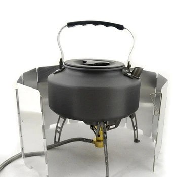 

10 tablets Outdoor Camping Cooking Picnic Foldable Stove Gas BBQ Burner Windshield
