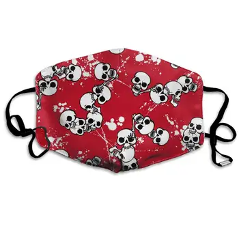 

Custom Anti-Dust Mouth Mask Sugar Skull Reusable Outdoor Face Mask with Adjustable Earloops Breathable Mouth Cover for Teens Men