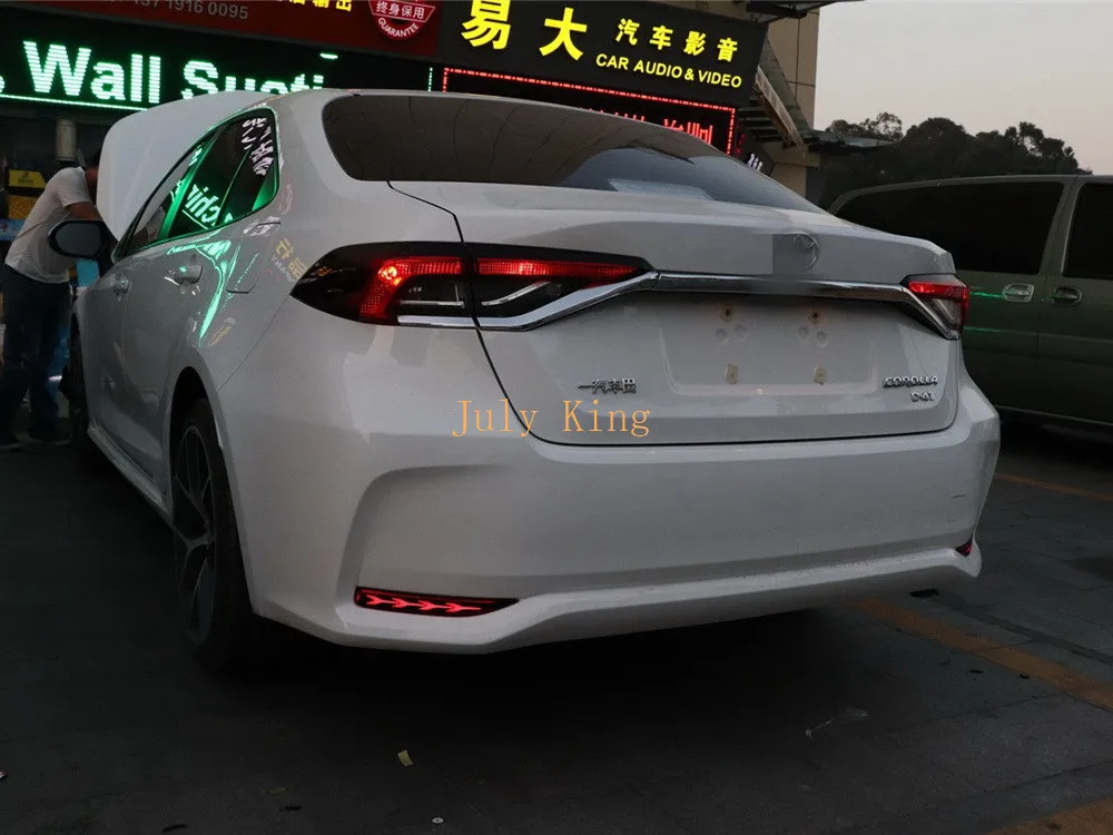 July King светодиодный тормозной светильник s Чехол для Toyota Corolla Sedan EU версия+, тип B, ночной DRL+ тормозной светильник+ стример поворотников