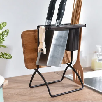 

Multifunction Tableware Storage Rack Kitchen Knife Holder Cutting Board Rack Storage Shelf Utensil Holder Kitchen Organizer