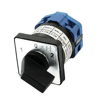 

660V 10A Rotary Cam 3-Position 4-Terminals Universal Changeover Switch
