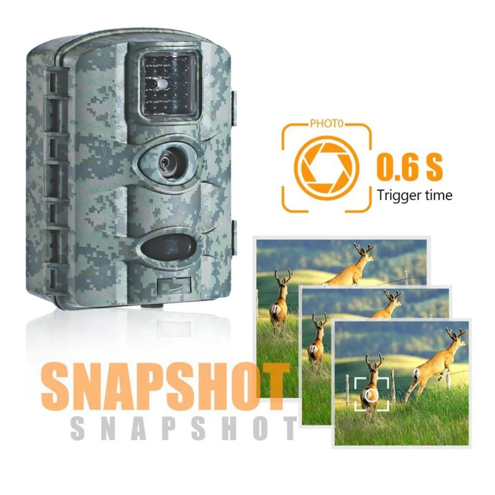 LESHP 12MP цифровая камера для охоты и игр с объективом для камеры 60 градусов 2," ЖК-экран скаутинг камера наблюдения IP65