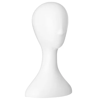 

Lady high plastic head wig head female model head White