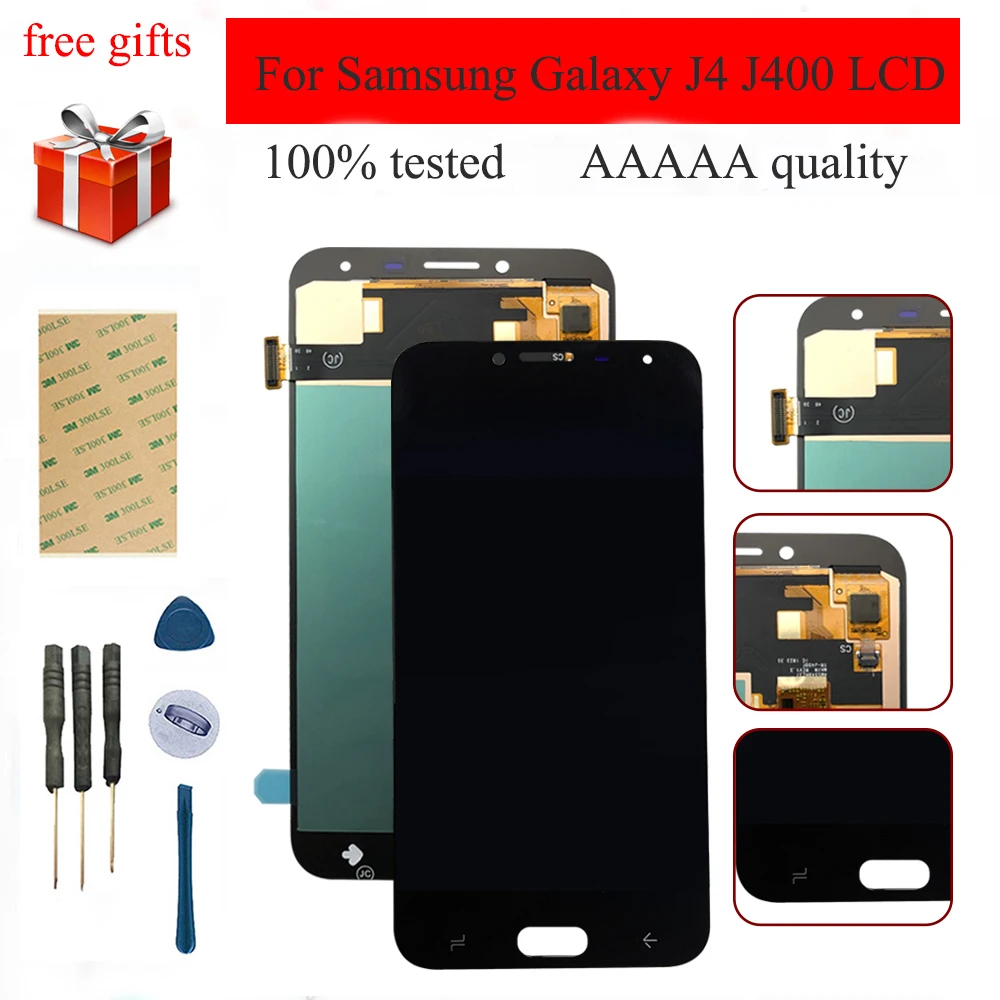 AMOLED LCD для Samsung Galaxy J4 J400 J400F J400G/DS SM-J400F ЖК-дисплей монитор панель + кодирующий
