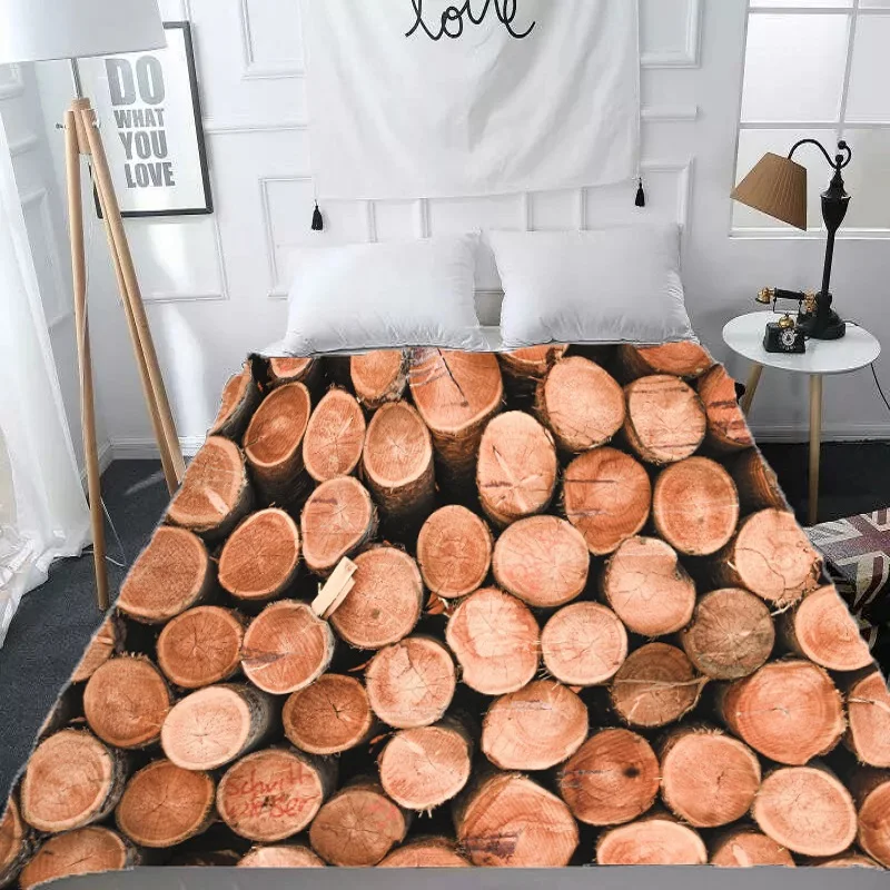 

Nordic farm style, wood pattern home sofa blanket, bed quilt and outdoor travel blanket design for children, teenager and adult