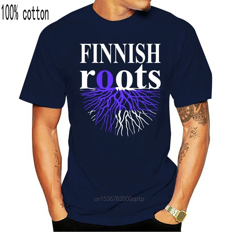 Finnish Roots Finland Flag T Shirt Short Sleeve Custom Men Clothes New Resilient Big Size Cotton Crewneck Shirts | Женская одежда
