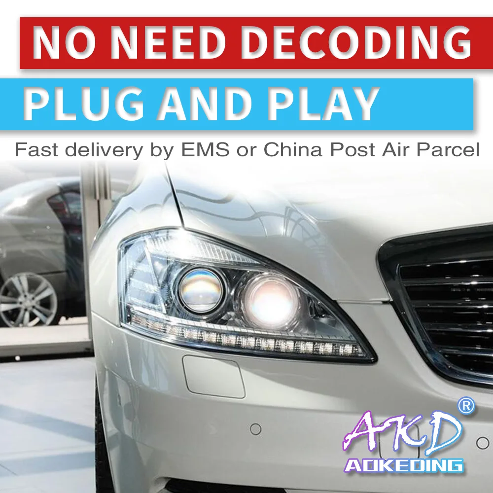 

AKD Car Styling Head Lamp for W221 Headlights 2006-2008 S300 S400 Headlight LED DRL Signal Lamp Hid Bi Xenon Auto Accessories