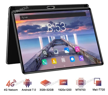 شراءرام 3GB ROM 32GB 4G FDD-LTE 2.4/5G واي فاي 1920*1200 سوبر الزجاج المقسى 2.5D TP 10 بوصة اللوحي ثماني النواة لتحديد المواقع اللوحي + هدايا مجانية