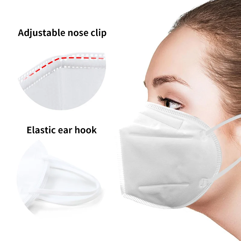 

50 Pcs KN95 Face Mask CE Certification FFP2 Mouth Mask Filtration N95 Masks Features as KF94 FFP2