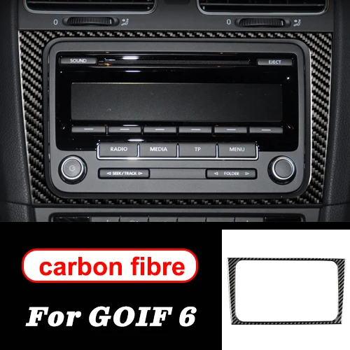 CD panel Для volkswagen golf 6 gti R MK6 аксессуары LHD RHD автомобильный Стайлинг углеродное волокно рулевое колесо Шестерня двери панели внутренние наклейки - Название цвета: CD panel