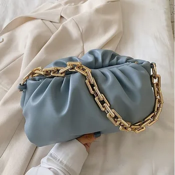 

Premium sense cloud small bag female 2020 new spring and summer texture shoulder bag chain dumpling bag soft leather fold bag