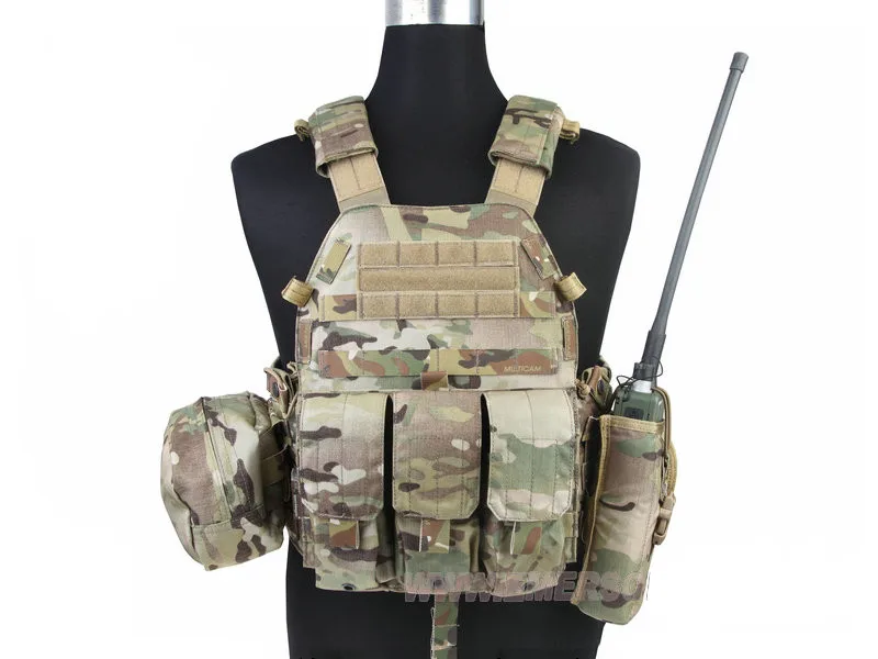 

EMERSONGEAR LBT6094A STYLE Plate Carrier Vest With 3 Pouches Airsoft Hunting Tactical Gear Vest