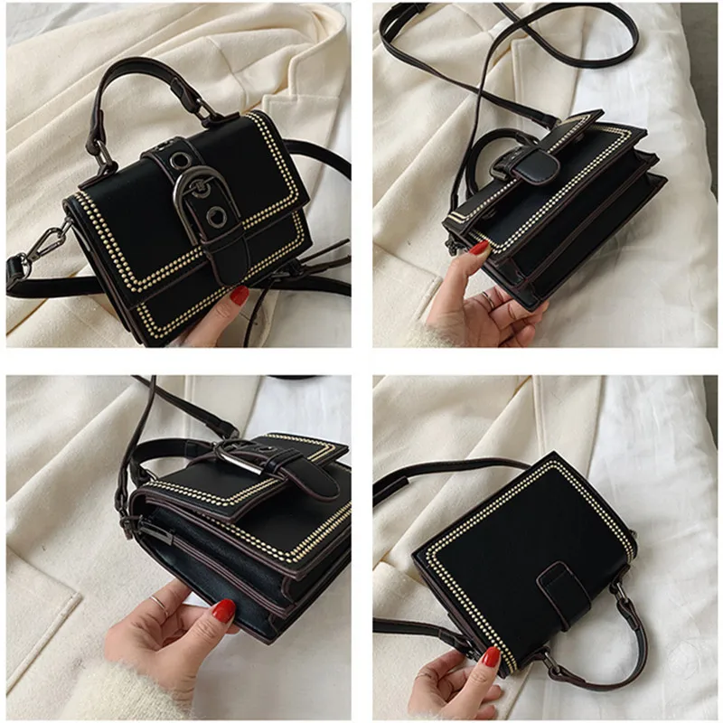2020 Fashion Pink Handbags Women Bags Small Mini Flap Pu Leather Embroidery Female Shoulder Bag for Lady Crossbody Messenger Bag