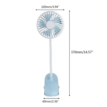 

Portable Mini Clip Stroller Fan Flexible Bendable USB Rechargeable Air Cooler GXMB