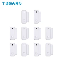 Mini sensor de alarme para porta de janela, sensor de alarme de porta sem fio 433mhz, interruptor de fechadura de porta, acessórios de segurança para android e ios controle remoto contra