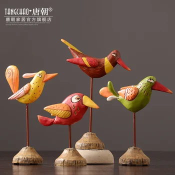 

Creative Nordic Art Bird Resin Ornament Crafts Minimalist Modern Sculpture Living Room Cute Animal Model Decorration MM60XBJ