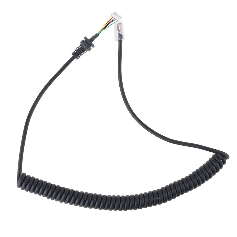 Черный пружинный микрофонный кабель для FT-7800 FT-8800 FT-8900 Walkie Talkie