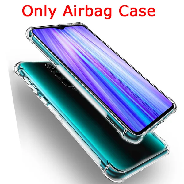 Only Case 2 в 1 стекло+Airbag Case Xiaomi Redmi-Note-8-Pro стекло Redmi Note8 Pro защитное стекло Xiaomi-Redmi-Note8 Pro камера стекло редми ноут 8 защитное стекло на редми ноут 8 чехол ксиоми нот 8 про стекло Redmi Note 8 glass - Цвет: Only Case