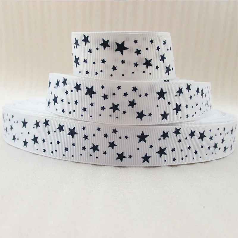1005375002 David accessories, 50 ярдов, 7/8 дюйма(22 мм), лента с принтом в виде звезд, Полиэстеровая корсажная лента, сделай сам, для дома, подарочная упаковка, 50Yc3097 - Цвет: 1005375002