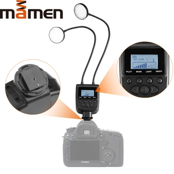 

MAMEN Macro Ring Flash Light With Ring Light Camera DSLR For Canon Nikon Sony Olympus Pentax Panosonic Mi Close Up